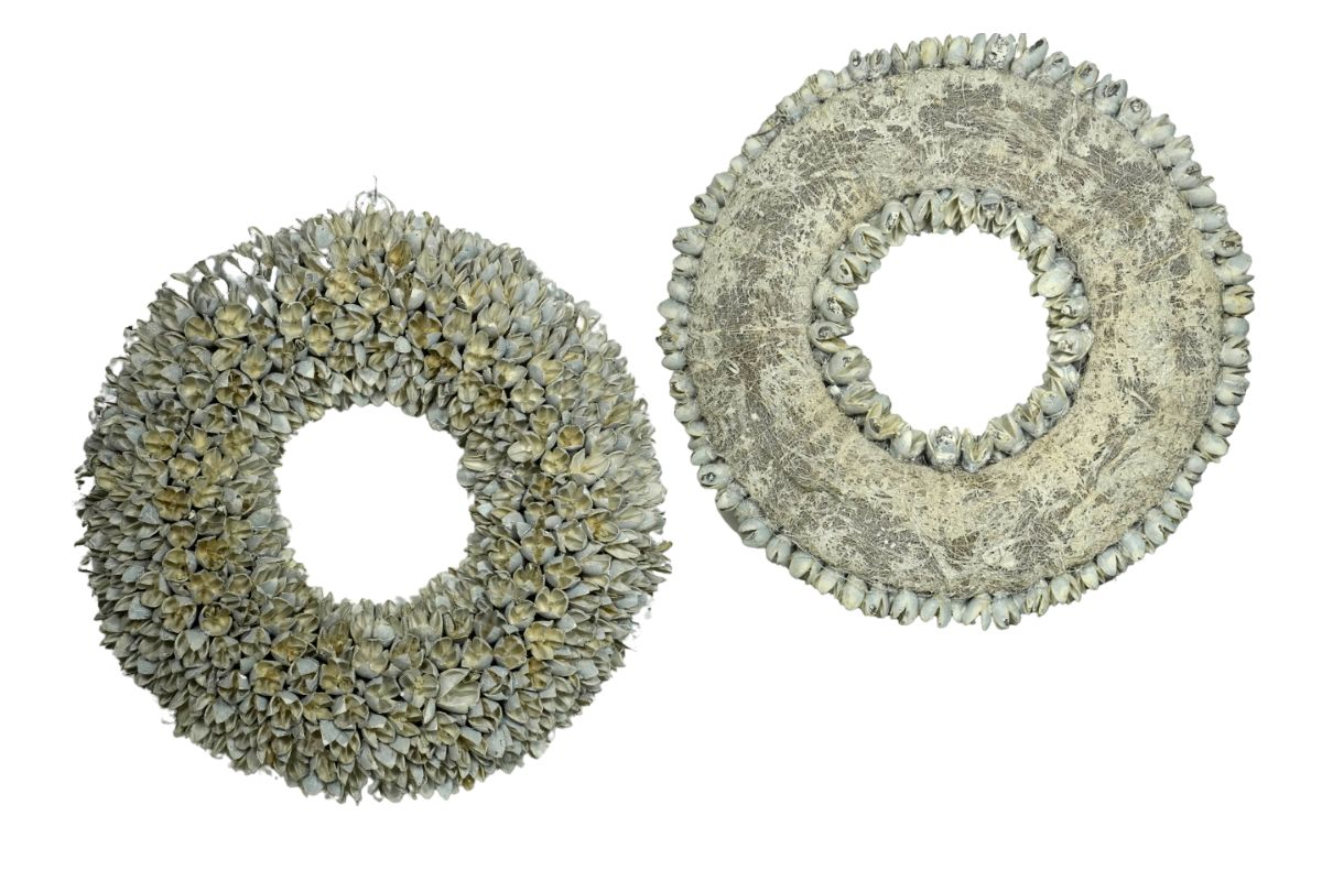 Couronne Wandkranz Naturkranz Bakuli Wreath White Wash 40 ∅