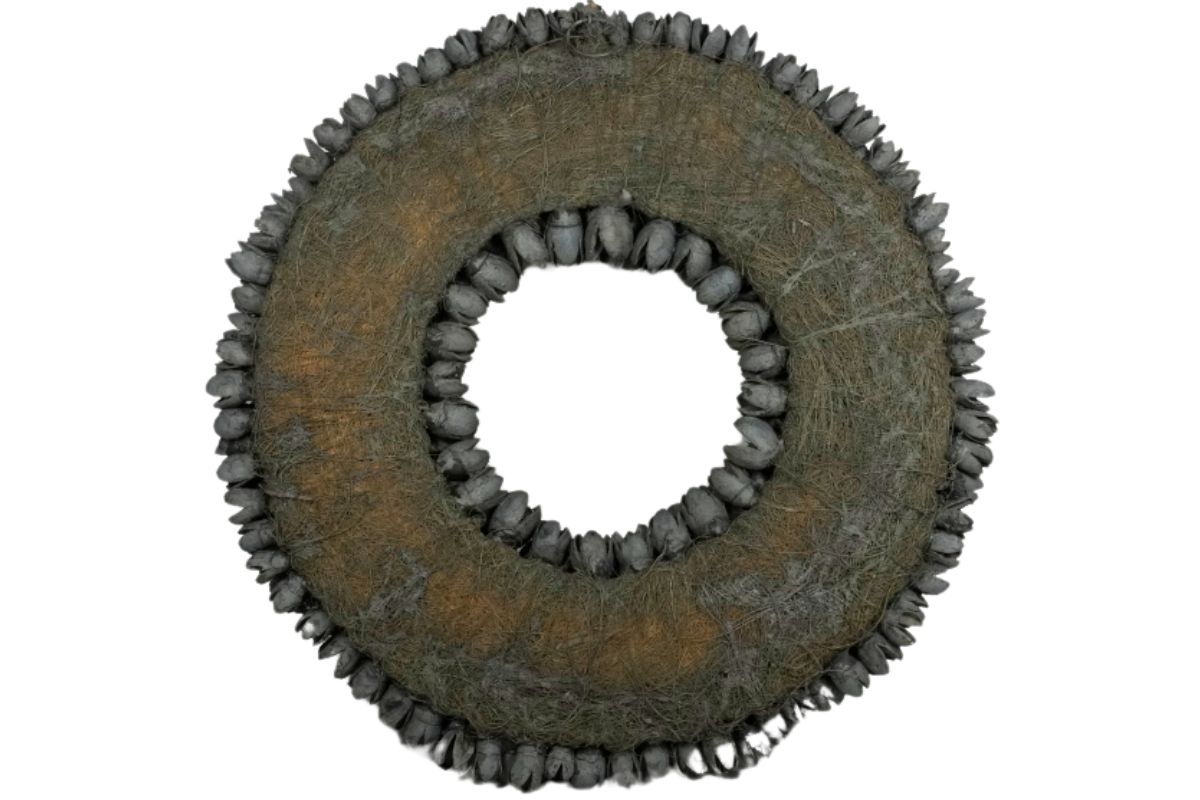 Couronne Wandkranz Naturkranz Bakuli Wreath Dark Grey Wash 40 ∅