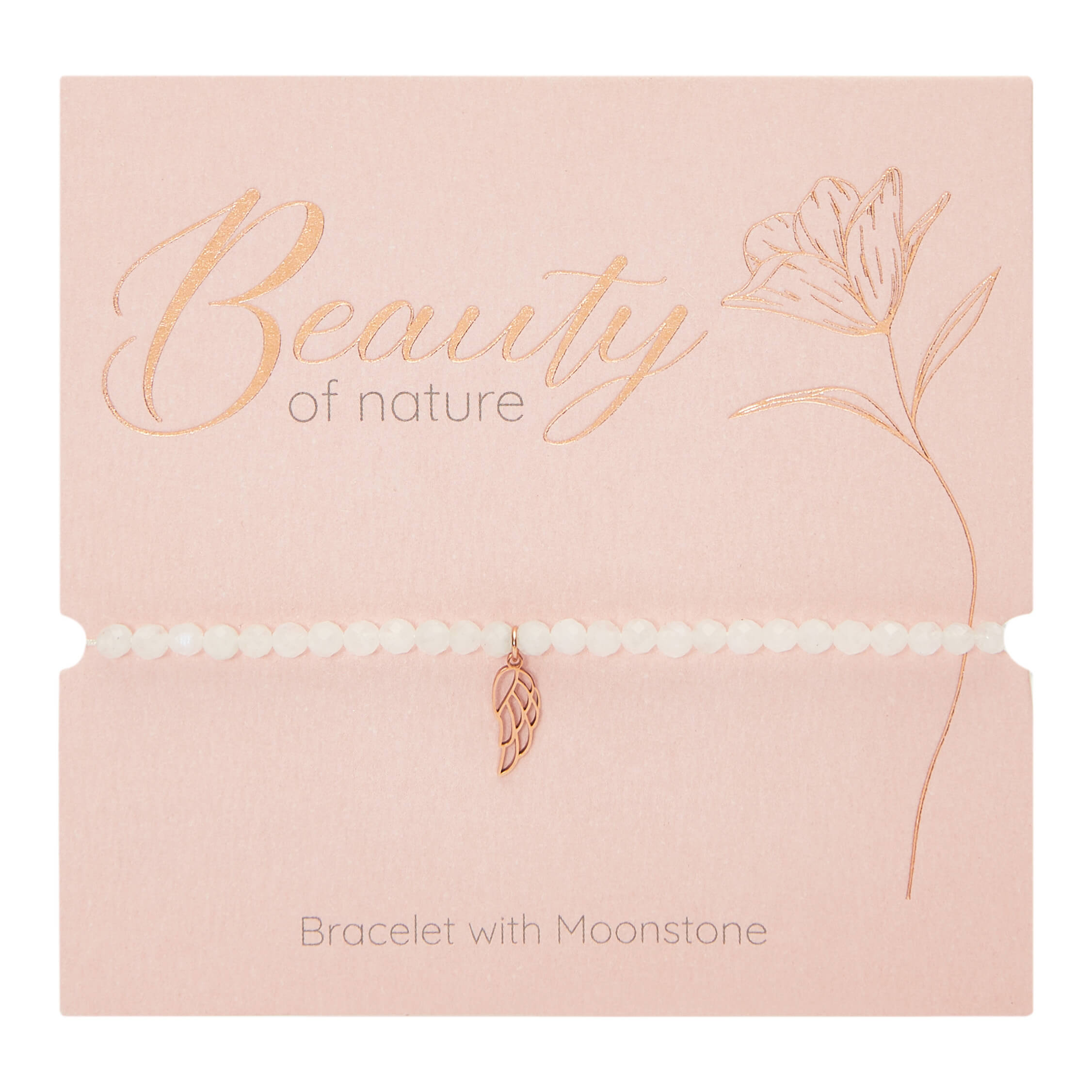 Armband HCA Beauty of nature rosevergoldet Mondstein Engelsflügel