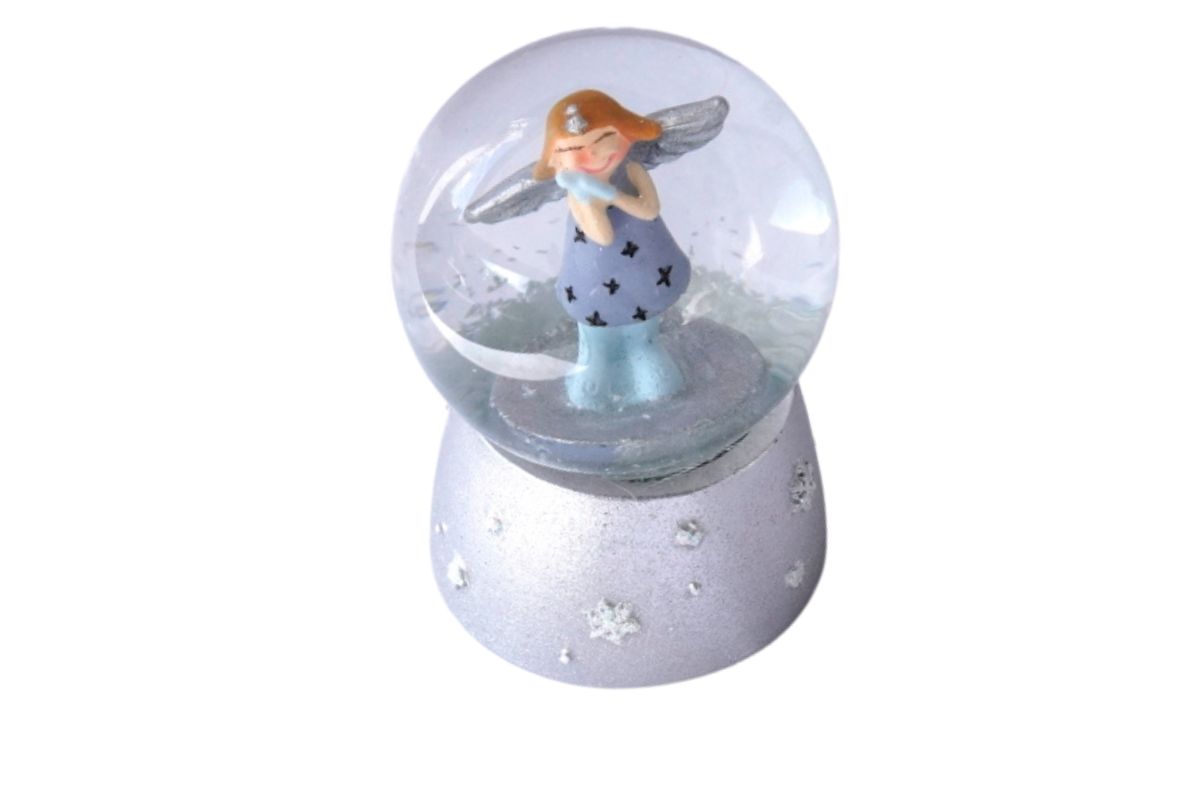 Deko Schneekugel Glimmerkugel Glitzerkugel Engel Schutzengel Sweet Dreams