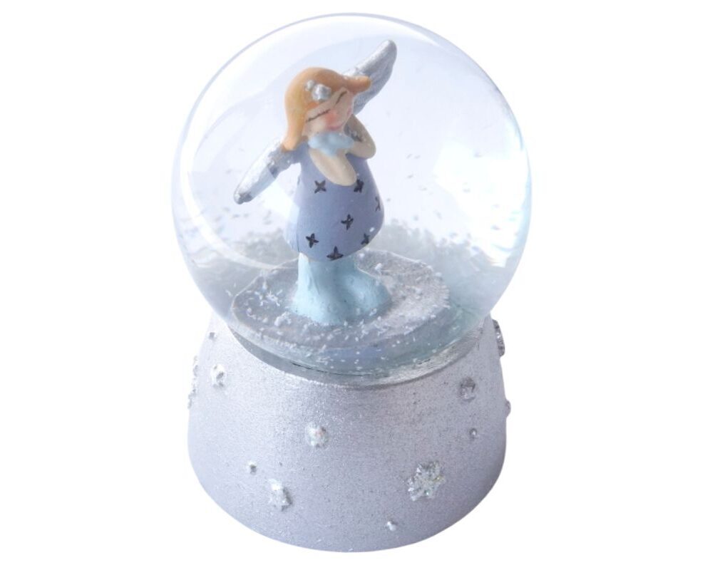 Deko Schneekugel Glimmerkugel Glitzerkugel Engel Schutzengel Sweet Dreams