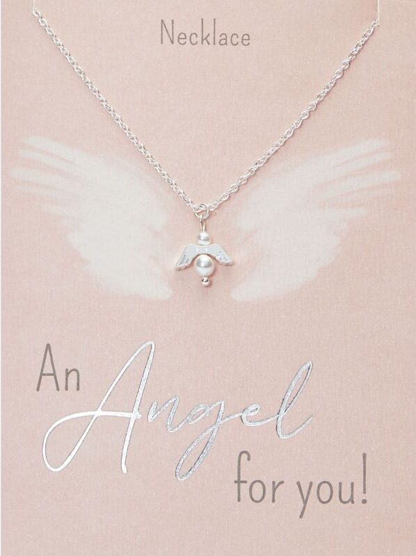 Halskette HCA An Angel for you versilbert Schutzengel Perlmutt Perle
