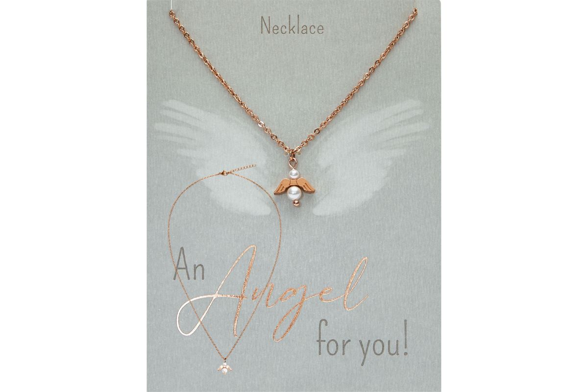 Halskette HCA An Angel for you rosévergoldet Schutzengel Perlmutt Perle