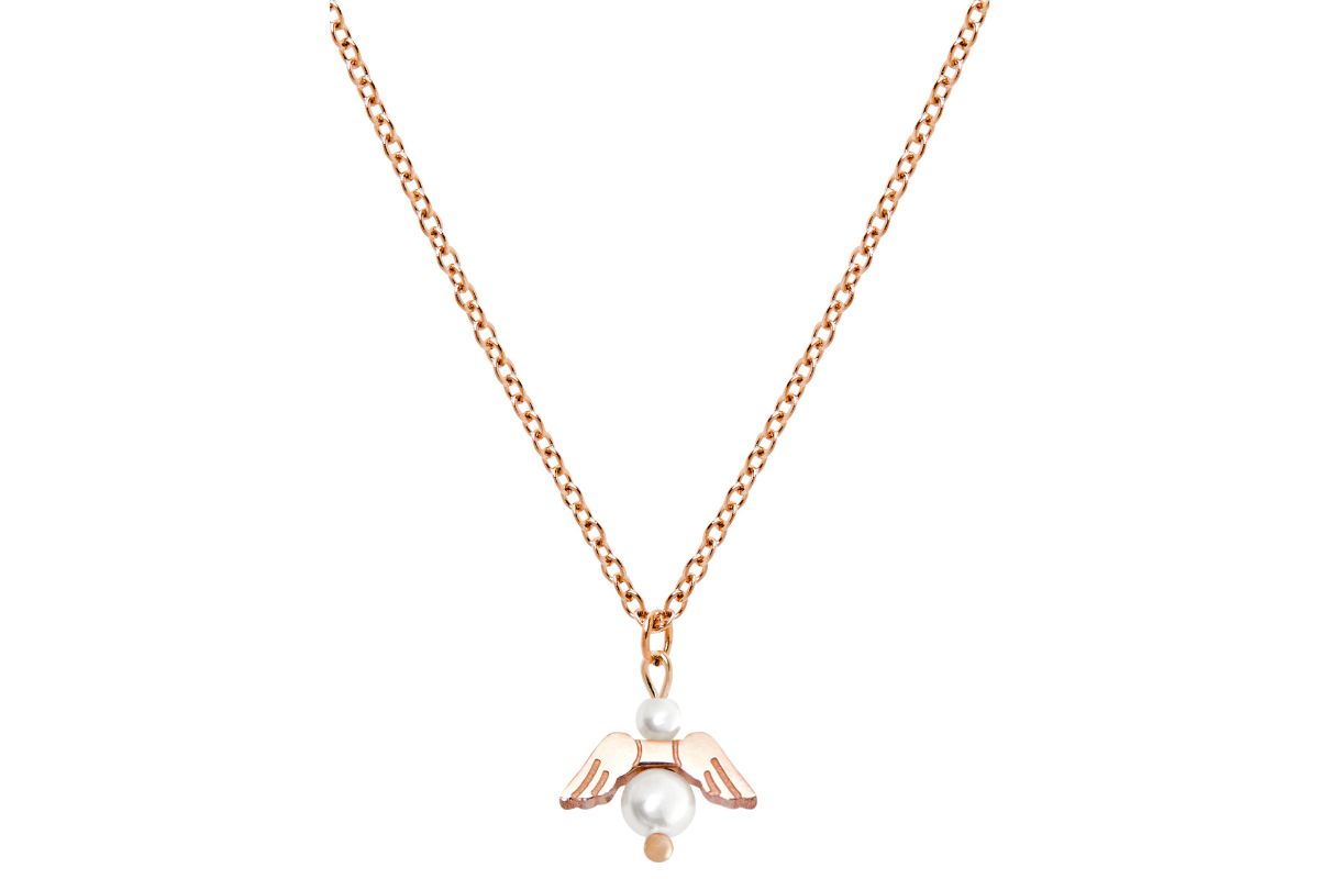 Halskette HCA An Angel for you rosévergoldet Schutzengel Perlmutt Perle