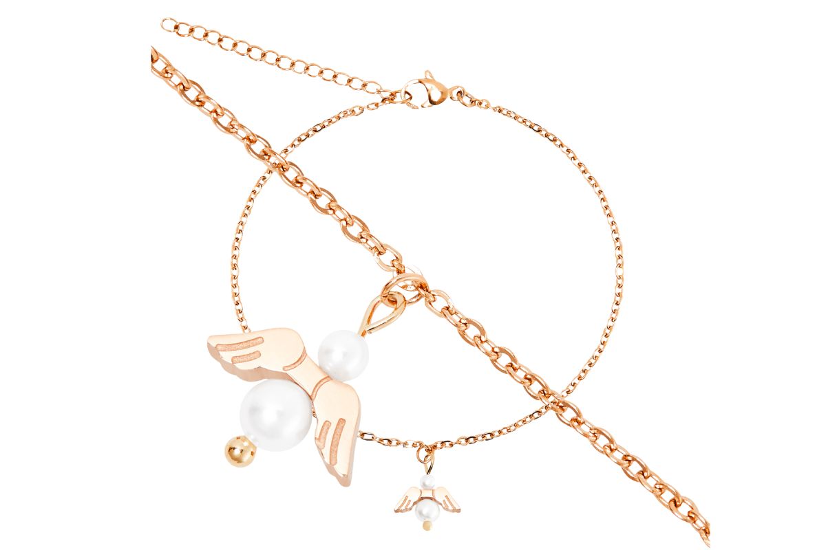 Armband HCA An Angel for you rosevergoldet Schutzengel Perlmutt Perle