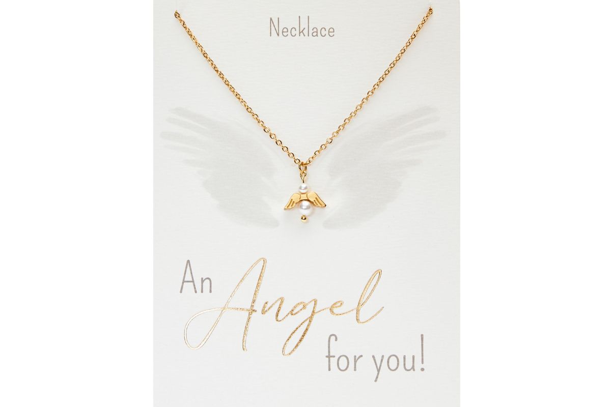 Halskette HCA An Angel for you vergoldet Schutzengel Perlmutt Perle