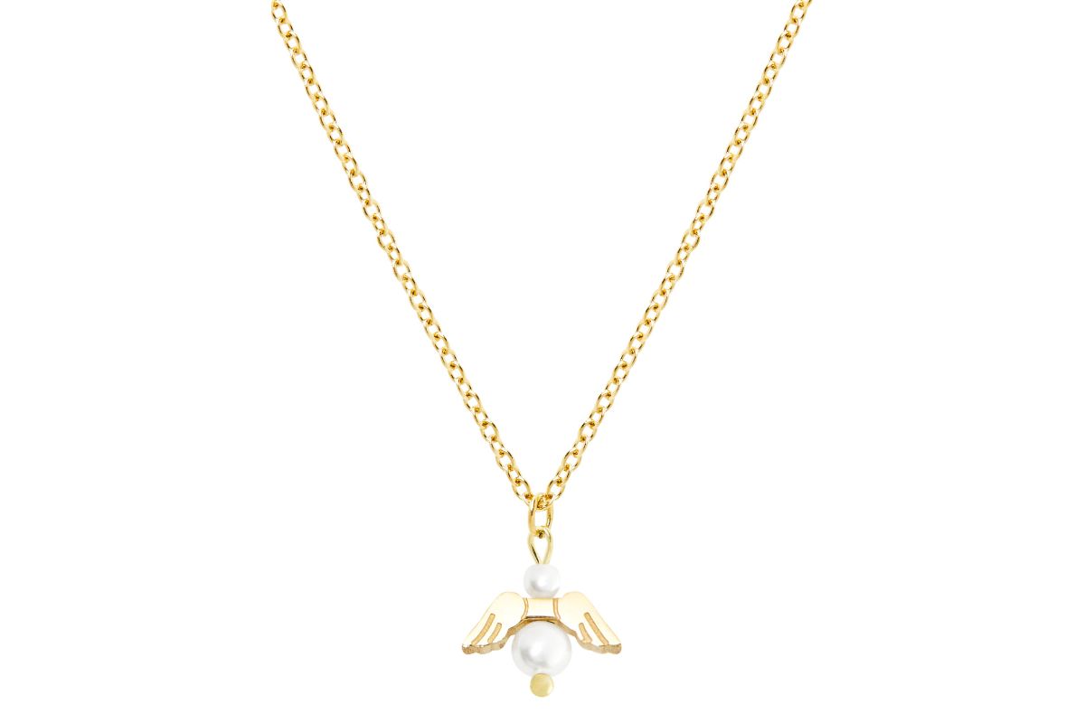 Halskette HCA An Angel for you vergoldet Schutzengel Perlmutt Perle