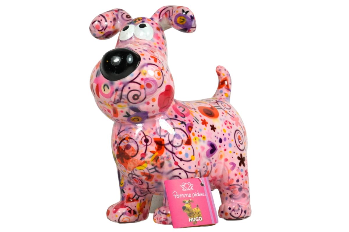 Pomme Pidou Spardose Money Bank Hugo Dog Sweet Rose