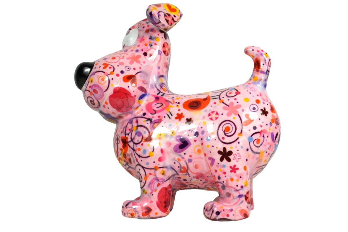 Pomme Pidou Spardose Money Bank Hugo Dog Sweet Rose