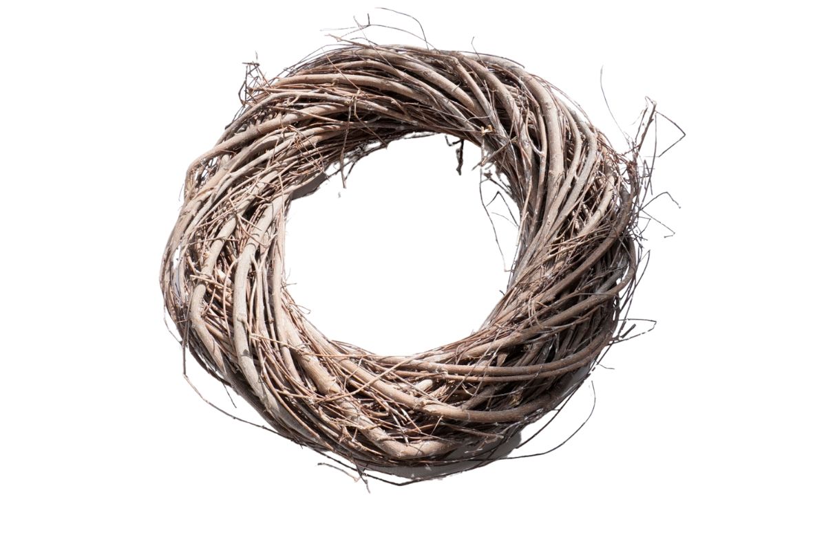 Deko Naturkranz Reisigkranz Wandkranz Tischkranz Braun 30cm