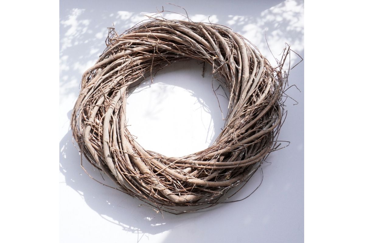 Deko Naturkranz Reisigkranz Wandkranz Tischkranz Braun 30cm