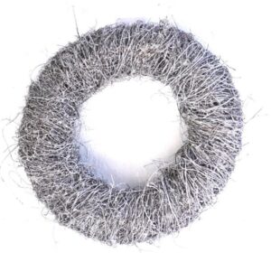 Deko Naturkranz Reisigkranz Wandkranz Tischkranz Steingrau 25cm