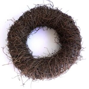 Deko Naturkranz Reisigkranz Wandkranz Tischkranz Dunkelbraun 25cm