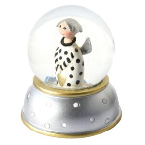 Pape Schneekugel Glimmerkugel Lotta Schutzengel Weiß mit schwarzen Punkten