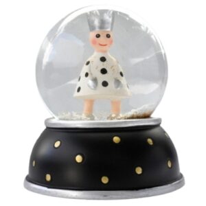 Pape Schneekugel Glimmerkugel Little King Schwarze Base mit Gold Punkten