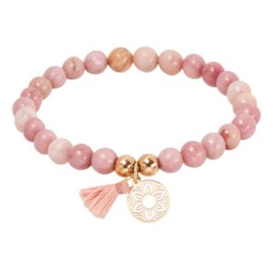 Armband HCA Stones of nature rosevergoldet Thulit Mandala der Liebe