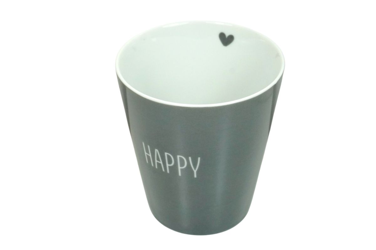 Krasilnikoff Kaffeebecher Kaffeetasse Sprüche Tasse Mug Cup Happy