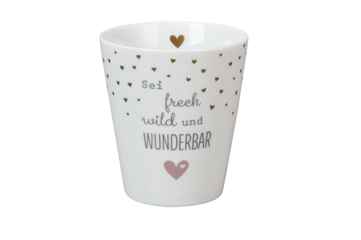 Krasilnikoff Kaffeebecher Kaffeetasse Sprüche Tasse Mug Cup Sei frech wild und Wunderbar