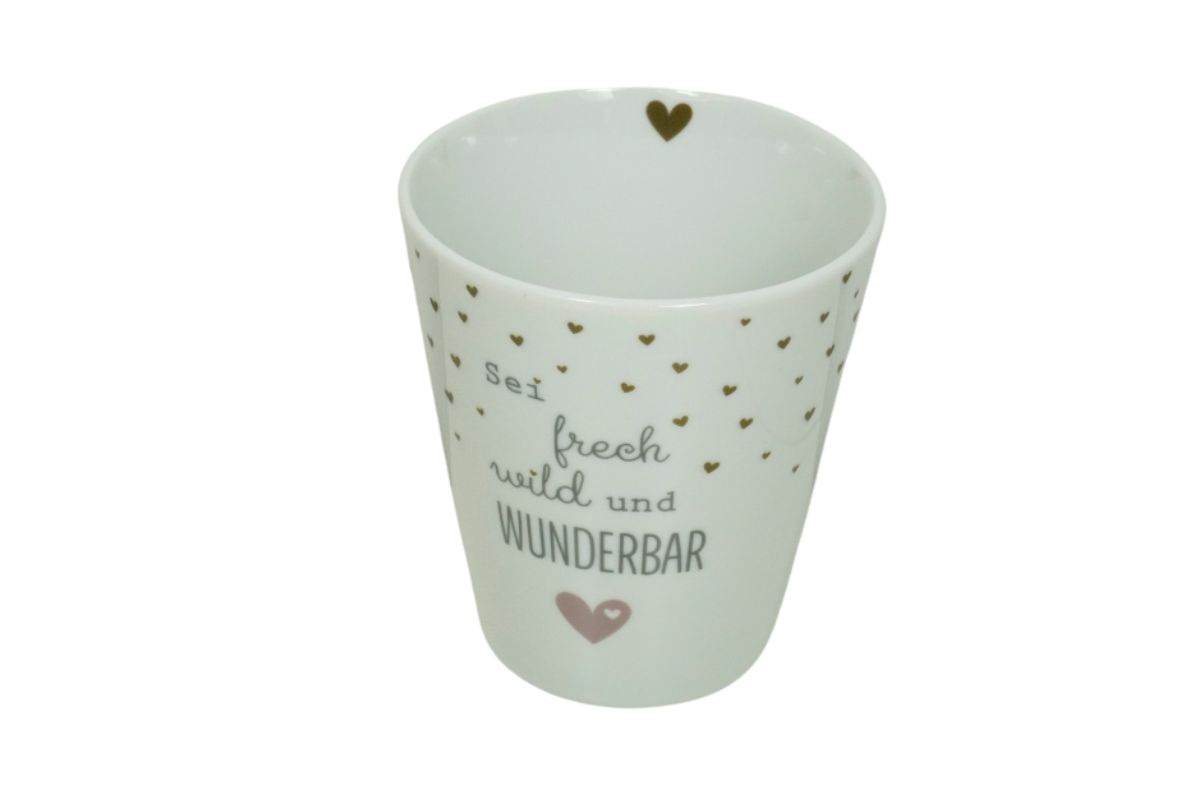 Krasilnikoff Kaffeebecher Kaffeetasse Sprüche Tasse Mug Cup Sei frech wild und Wunderbar