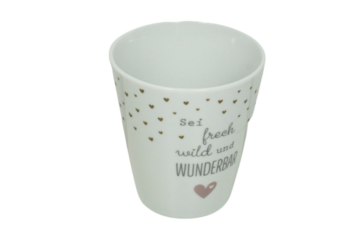 Krasilnikoff Kaffeebecher Kaffeetasse Sprüche Tasse Mug Cup Sei frech wild und Wunderbar