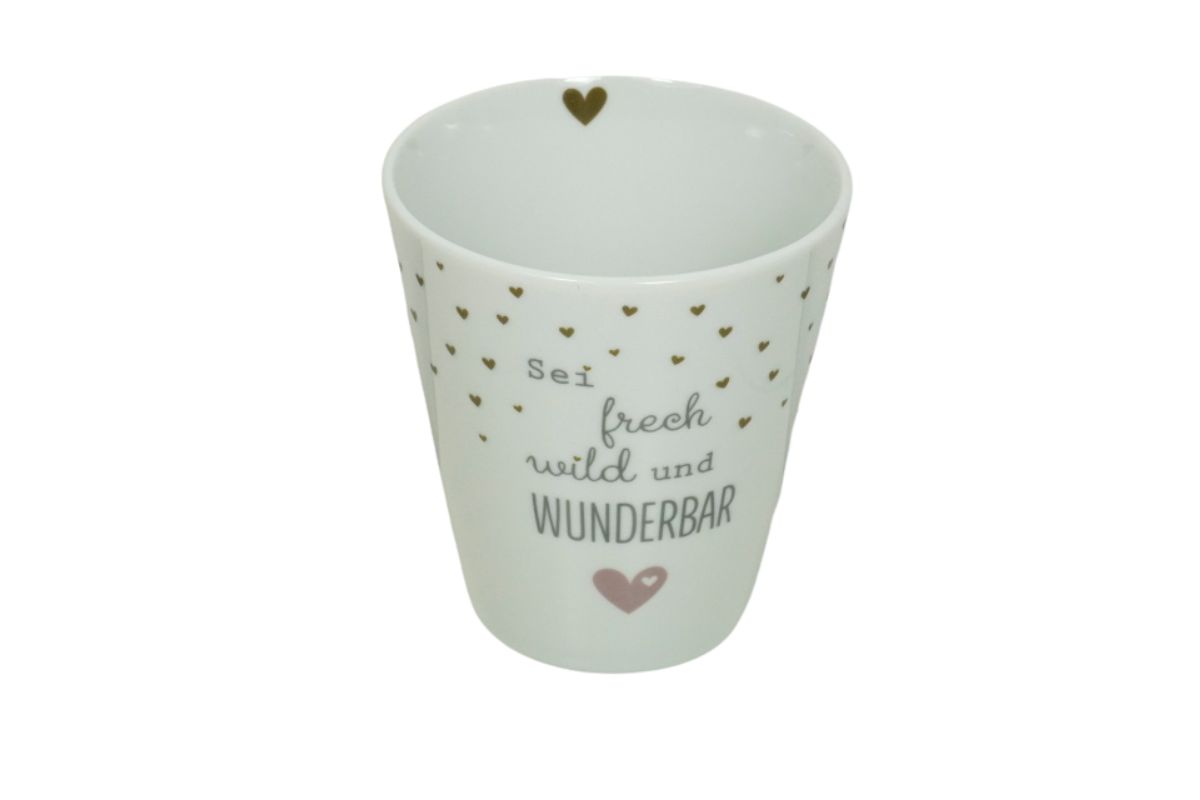 Krasilnikoff Kaffeebecher Kaffeetasse Sprüche Tasse Mug Cup Sei frech wild und Wunderbar