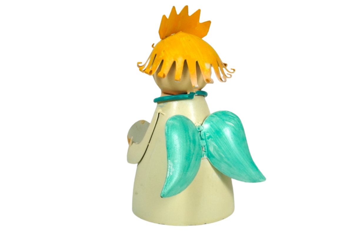 Deko Figur Metall Schutzengel Blechfigur Zaunhocker Herzlichen Glückwunsch