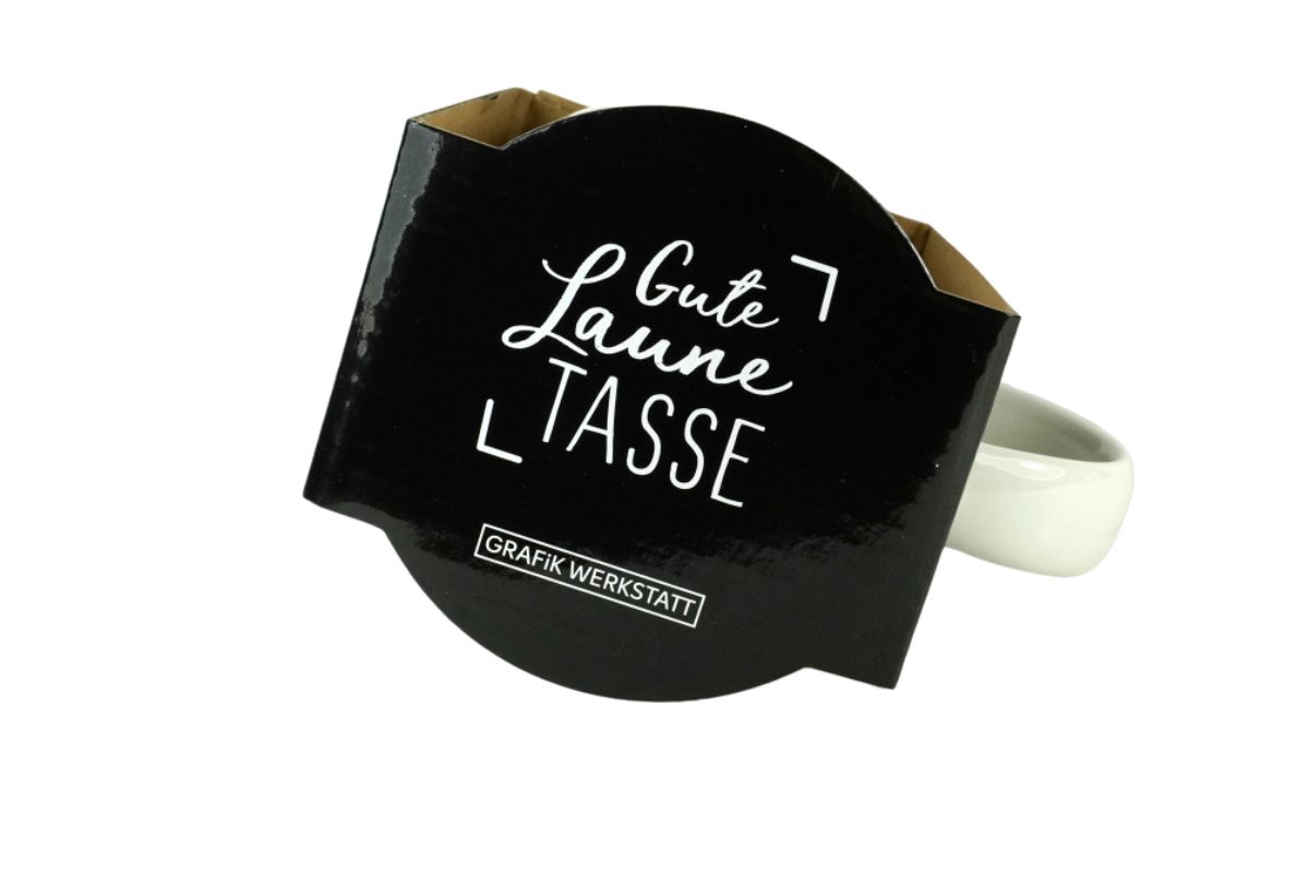 Grafik Werkstatt Henkelbecher Kaffeebecher Sprüchetasse Natürlich kommt es auf die Größe an.Wer will schon eine kleine Tasse Kaffee?