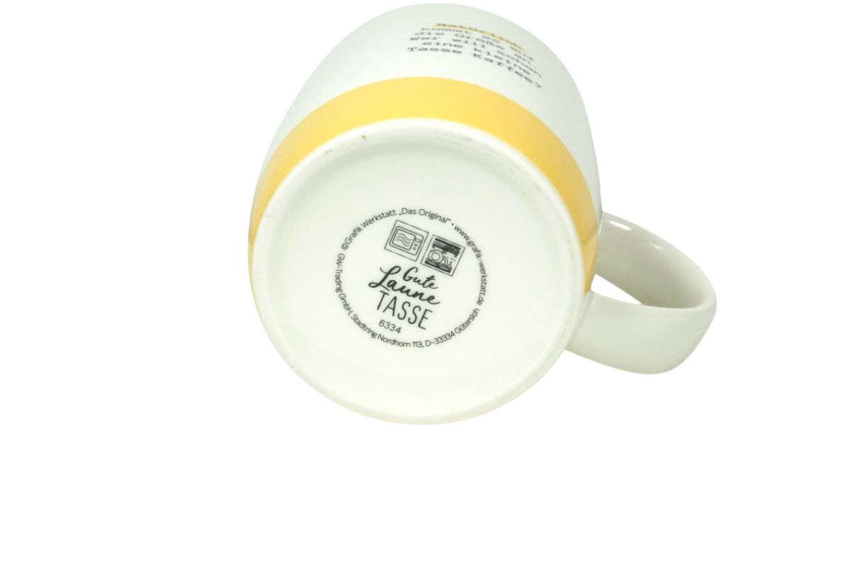 Grafik Werkstatt Henkelbecher Kaffeebecher Sprüchetasse Natürlich kommt es auf die Größe an.Wer will schon eine kleine Tasse Kaffee?