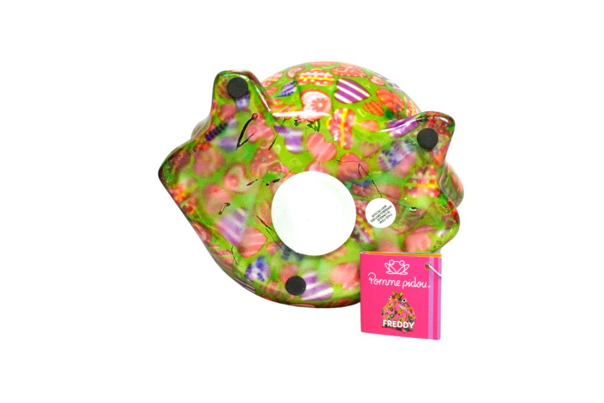 Pomme Pidou Spardose Money Bank Frosch Freddy Grün Herzchen