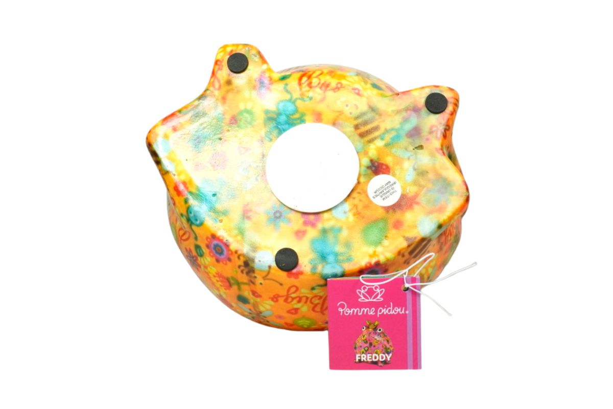 Pomme Pidou Spardose Money Bank Frosch Freddy Blau Orange Bugs