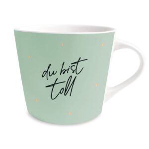 Grafik Werkstatt Henkelbecher Kaffeebecher Sprüchetasse du bist toll