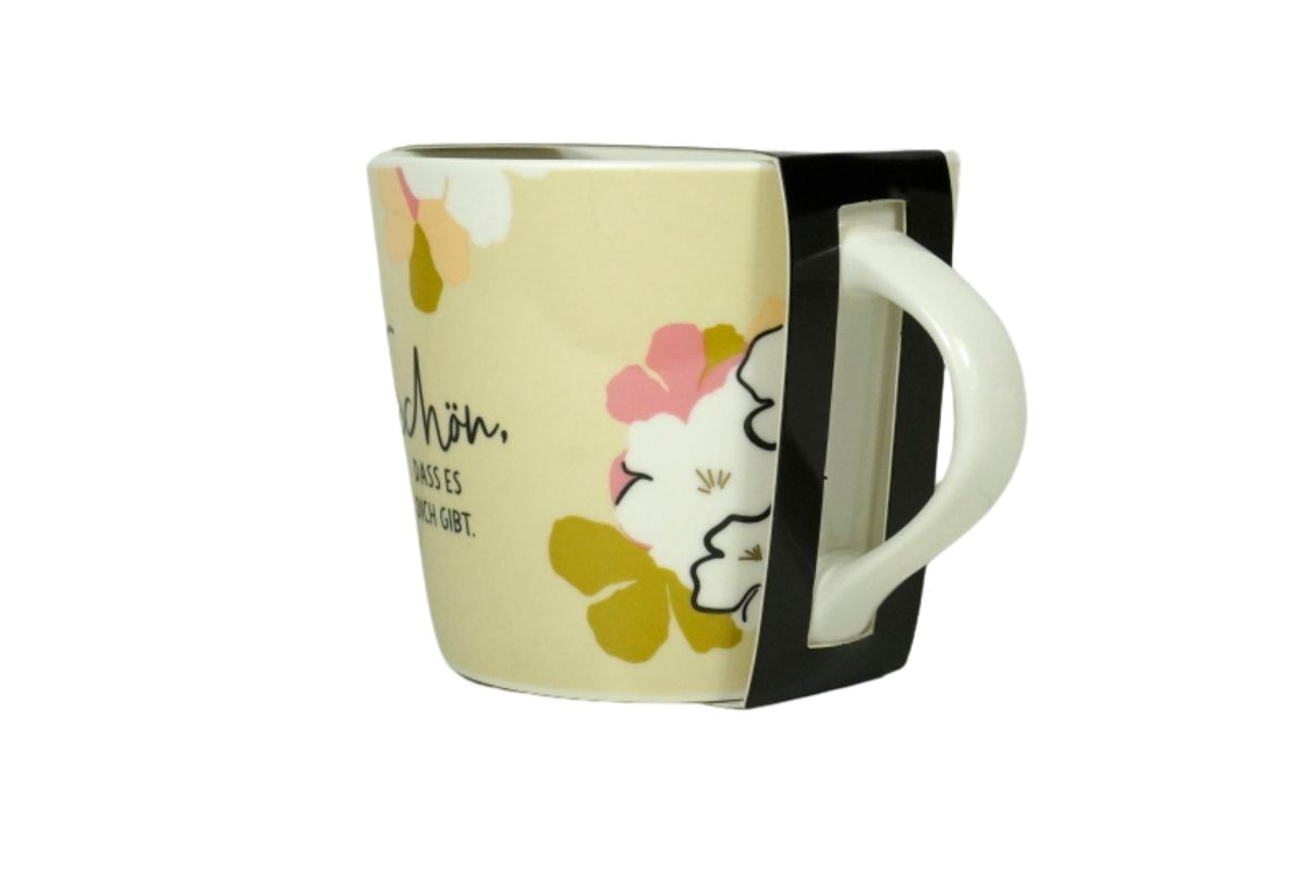 Grafik Werkstatt Henkelbecher Kaffeebecher Sprüchetasse Schön, Dass Es Dich Gibt