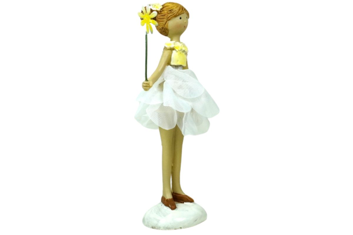 Dekofigur Fee Elfe Feenmädchen Deko Fee Sonnenblümchen 16,5 cm