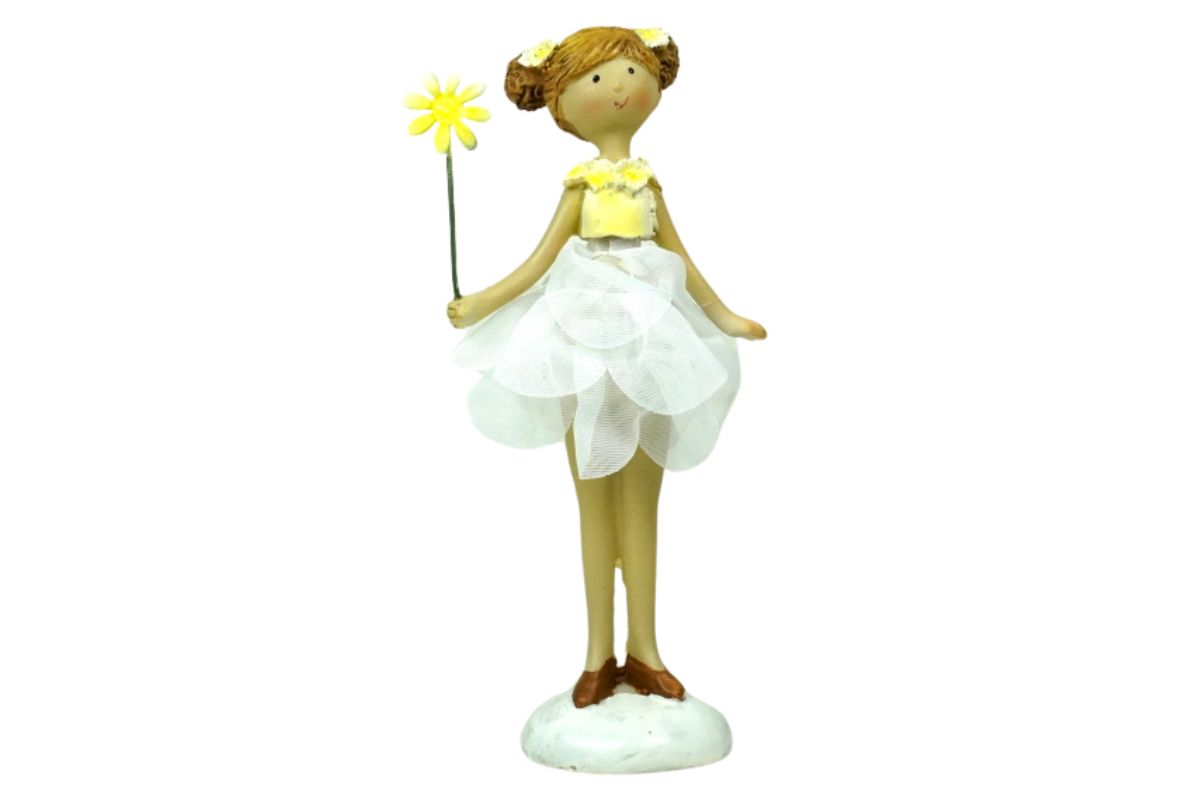 Dekofigur Fee Elfe Feenmädchen Deko Fee Sonnenblümchen 16,5 cm