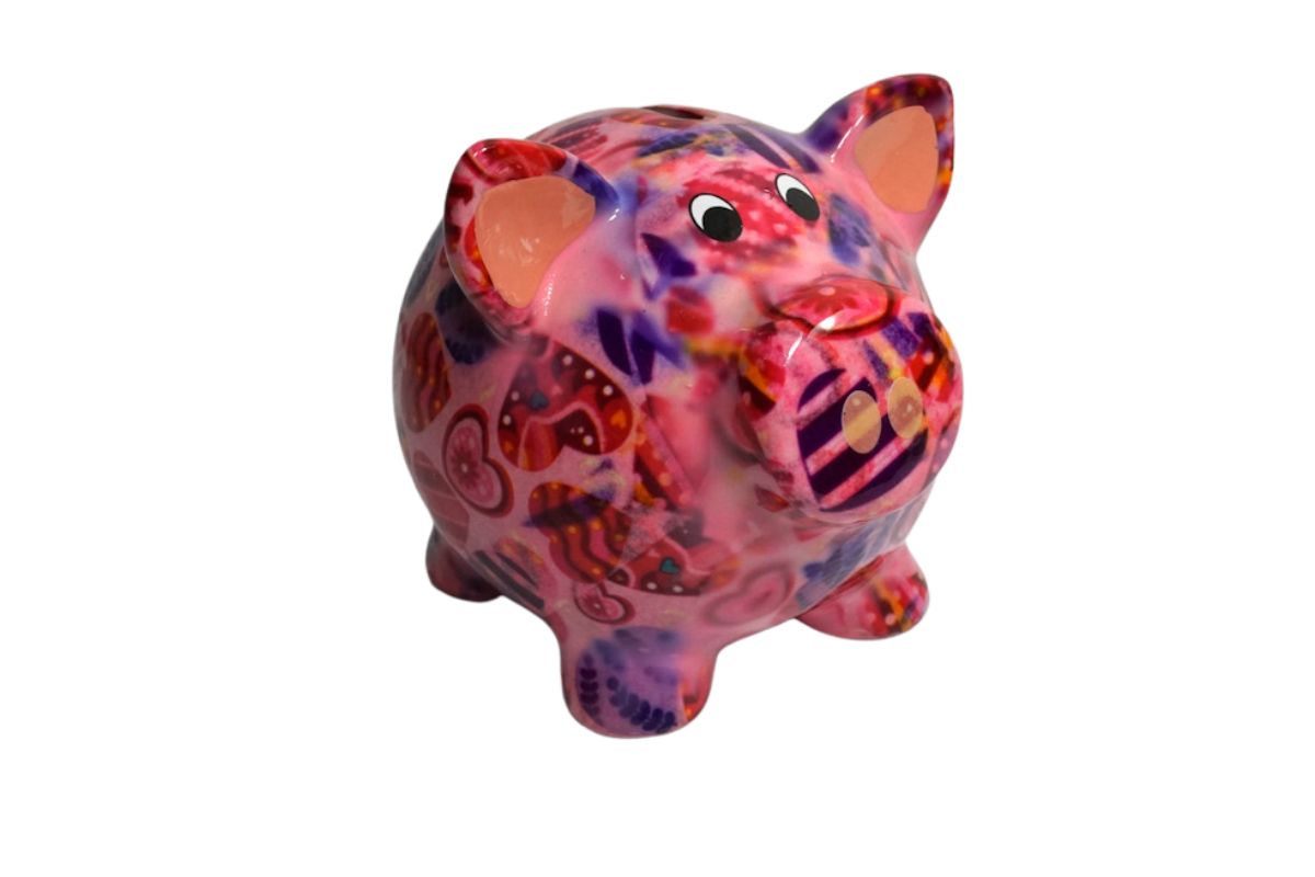 Pomme Pidou Money Bank Spardose Petit Sparschwein Rosie Herzi