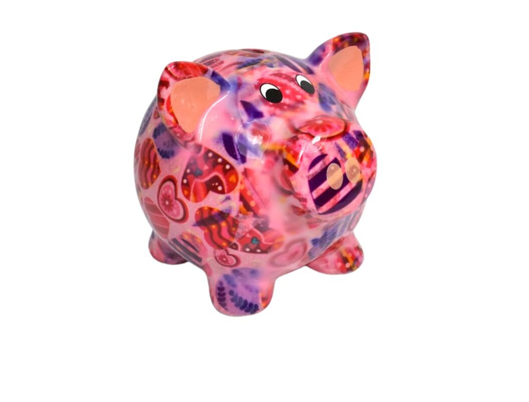 Pomme Pidou Money Bank Spardose Petit Sparschwein Rosie Herzi