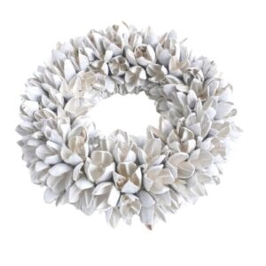 Couronne Dekokranz Wandkranz Naturkranz Handarbeit Bakuli Wreath White 20 ∅