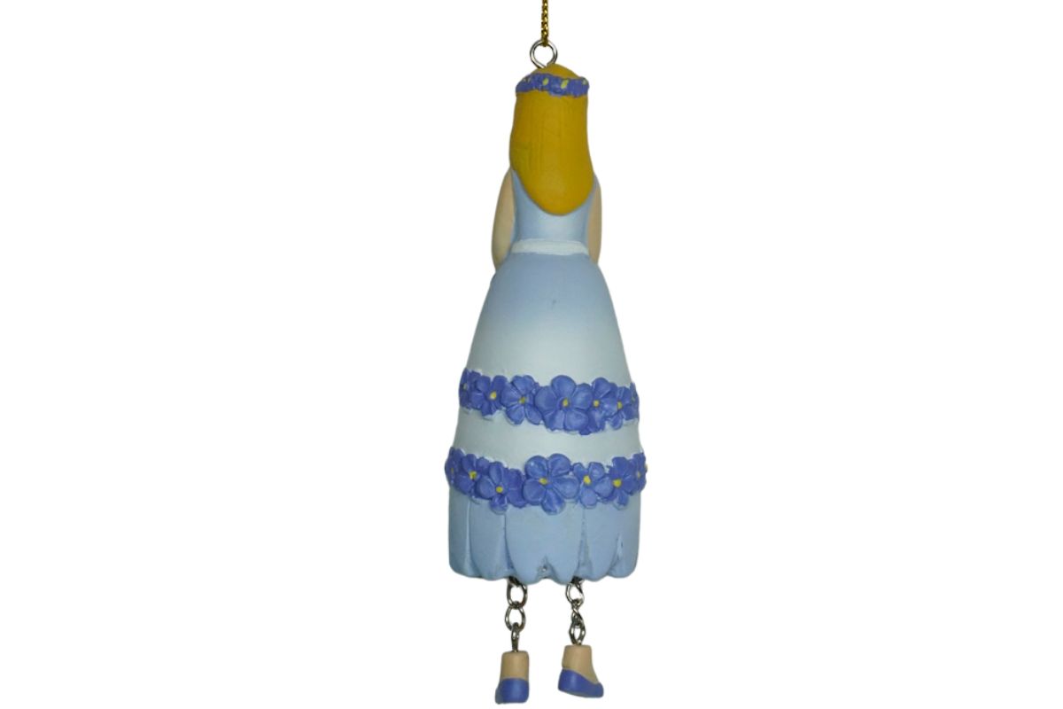 Deko Figur Blumenmädchen Vergissmeinnichtmädchen blau zum Hängen