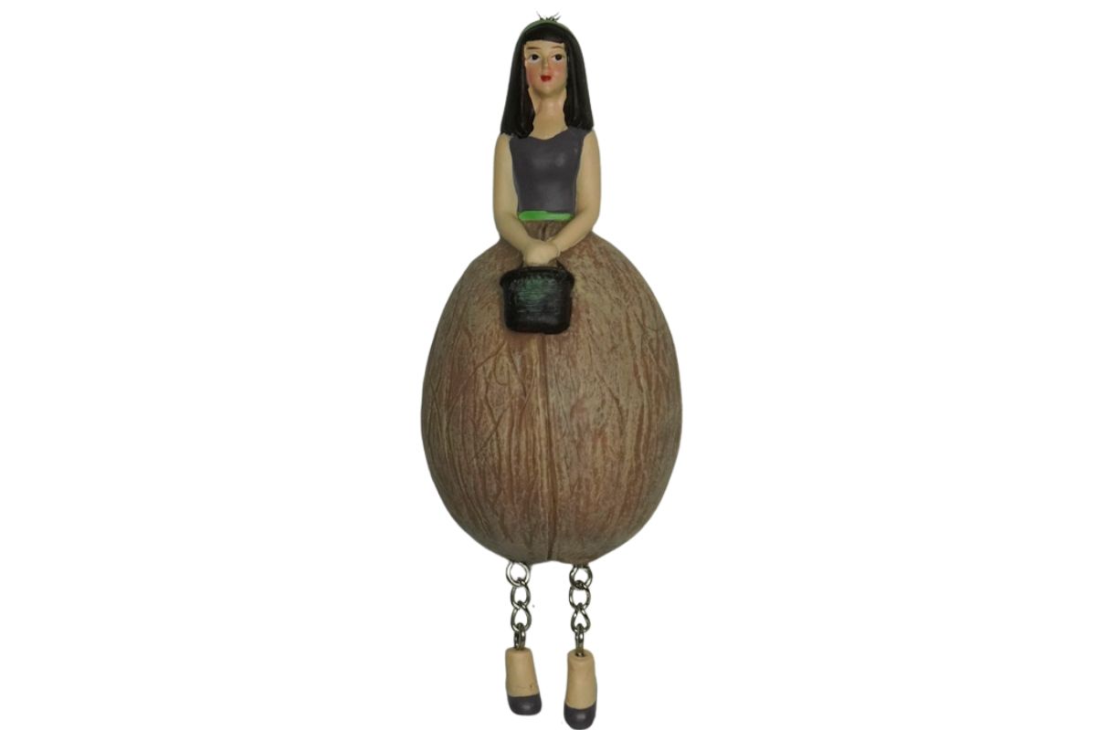 Deko Figur Blumenmädchen Walnussmädchen zum Hängen