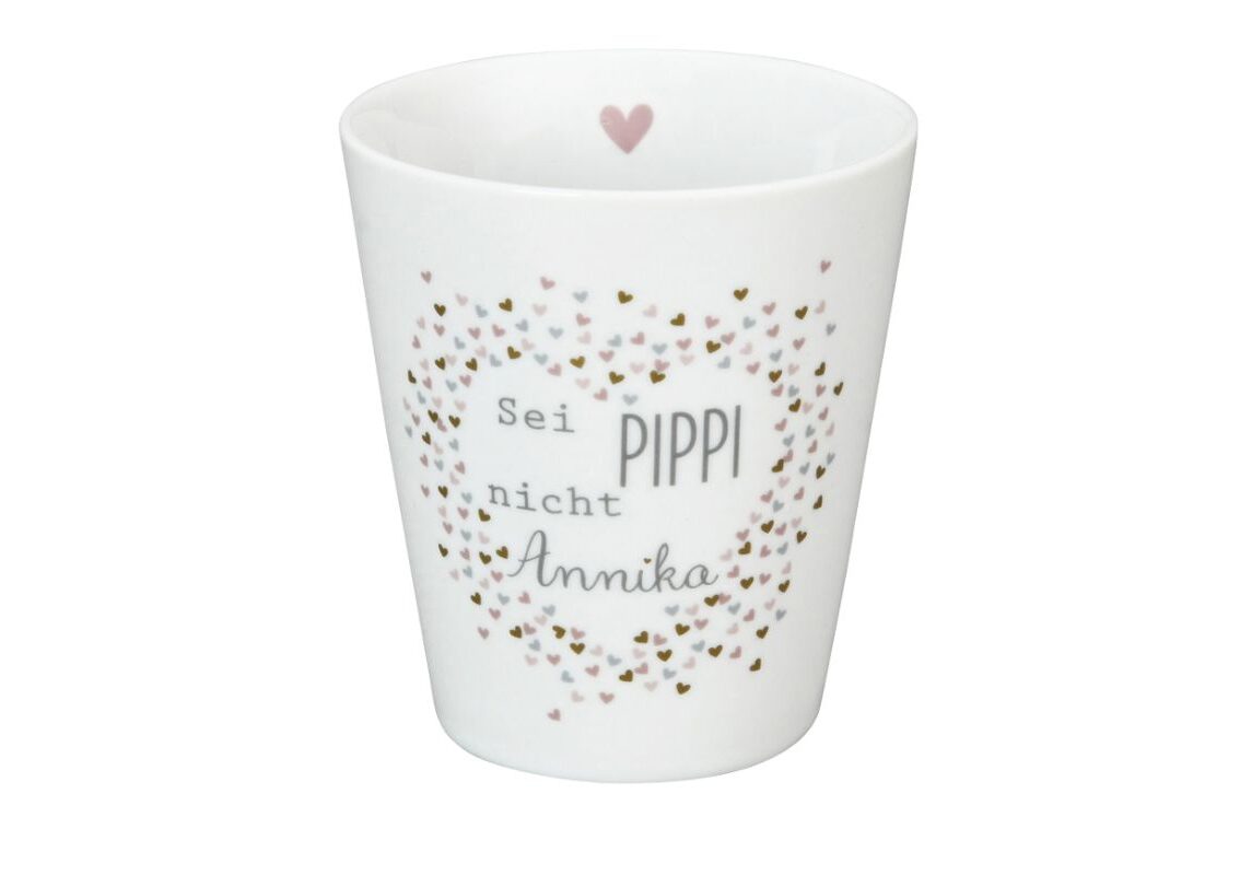 Krasilnikoff Kaffeebecher Sprüche Tasse Mug Cup Sei Pipi nicht Annika