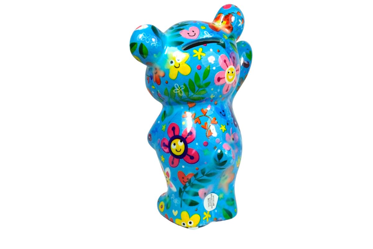 Pomme Pidou Spardose Money Bank Teddy Bärchen Tilou Blau