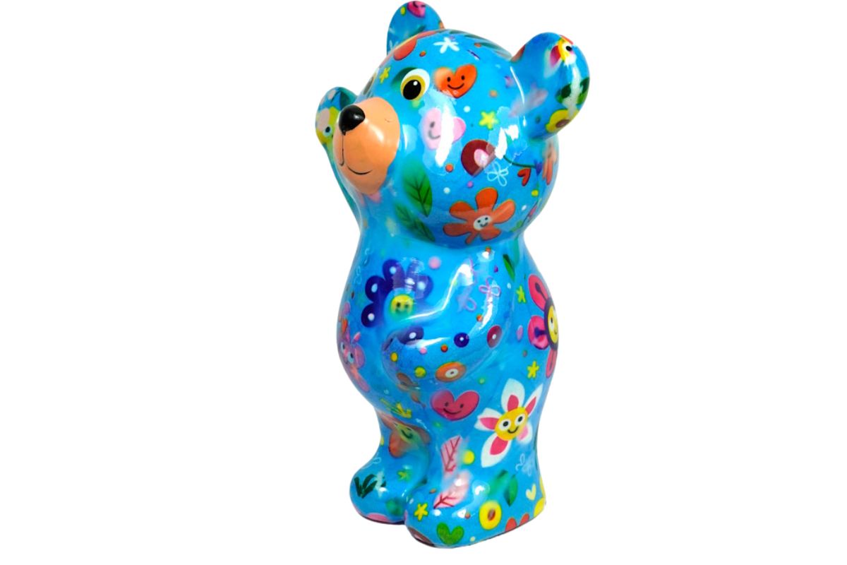 Pomme Pidou Spardose Money Bank Teddy Bärchen Tilou Blau