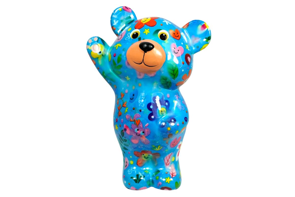 Pomme Pidou Spardose Money Bank Teddy Bärchen Tilou Blau