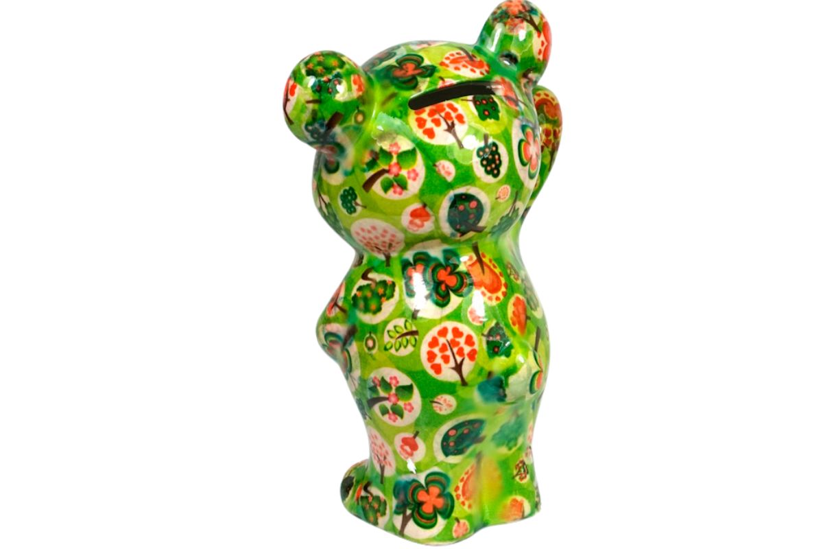 Pomme Pidou Spardose Money Bank Teddy Bärchen Tilou Grün