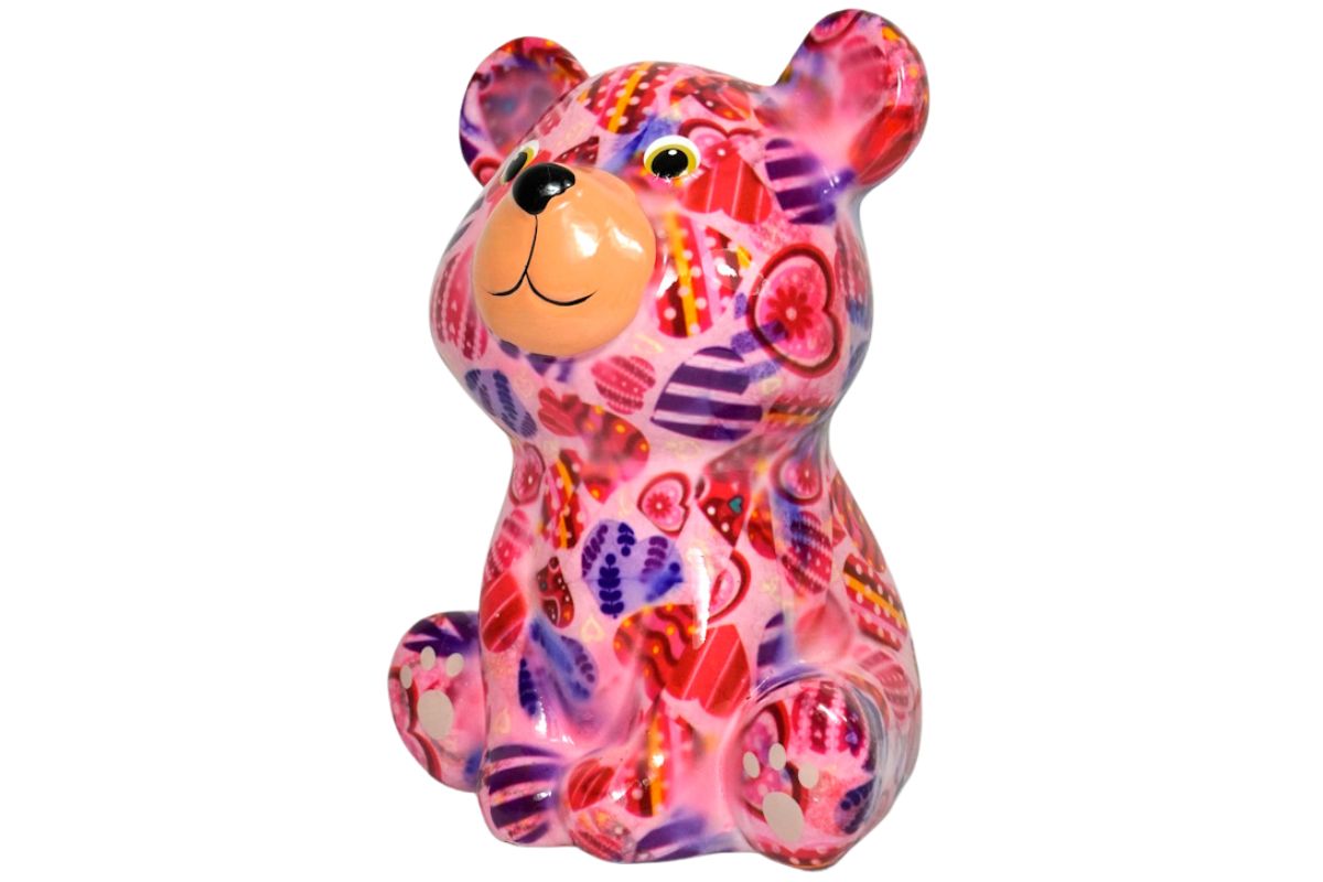 Pomme Pidou Spardose Money Bank Teddy Bärchen Tala Rosa