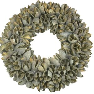 Couronne Dekokranz Wandkranz Naturkranz Handarbeit Bakuli Wreath Grey Wash 20cm ∅