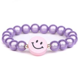 Damen Armband Magic Beads Smile Lila Perlen Modeschmuck Armband
