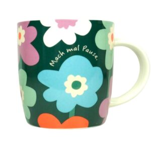 Grafik Werkstatt Henkelbecher Kaffeebecher Sprüchetasse Mach mal Pause.