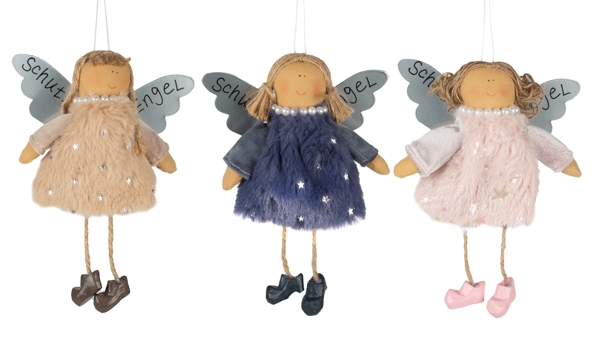 Baden Schutzengel Aufhänger Deko Engel im Fellkleidchen Marleen – Bild 5