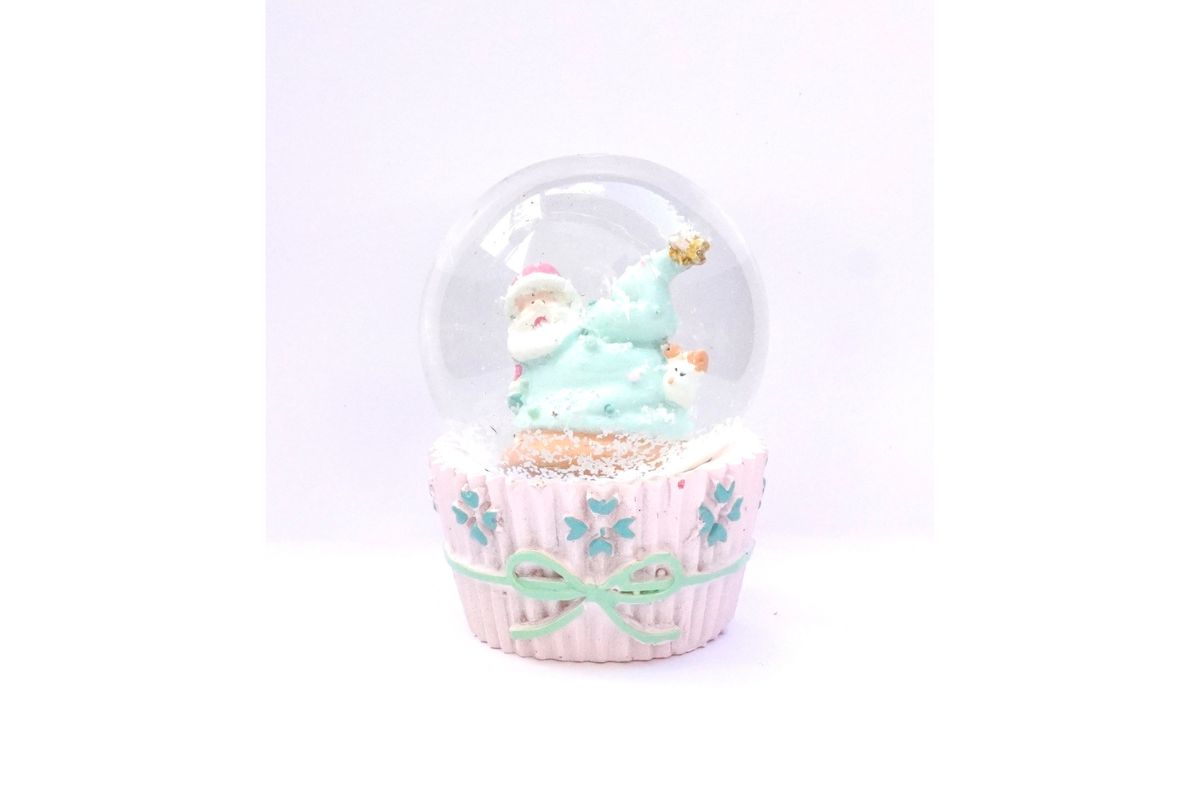 Schneekugel Weihnachtskugel Glimmerkugel Petit Weihnachtsmann